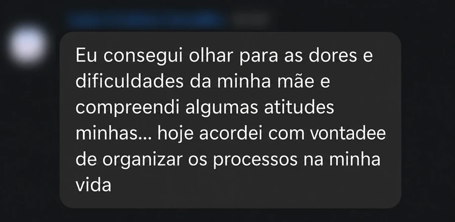Relato de aluna sobre sua experiência com o trabalho sistêmico