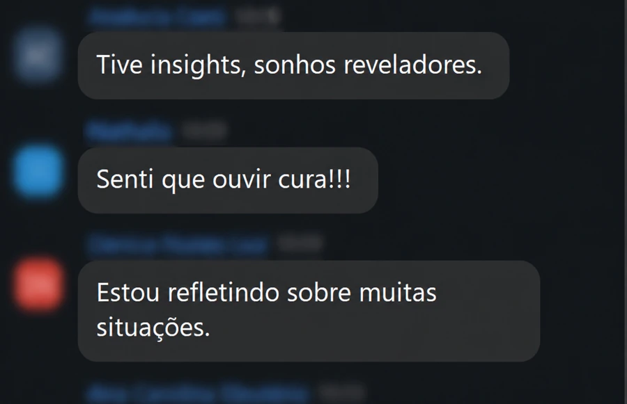 Feedback de aluna sobre o guia e o assistente virtual